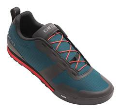 GIRO Herren Tracker Fastlace Fahrradschuh, Harbor Blue Bright Red, 46 EU von Giro