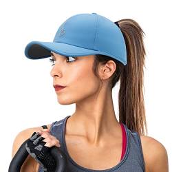 Gisdanchz Basecap Damen Baseball Cap mit Pferdeschwanz Performance Cappy Frauen Tennis Running Cap Damen Uv Schutz Kappe Laufcap Laufmütze Schildkappe Sonnenschutz Kappen Damen Sommer, Blauer See von Gisdanchz