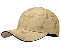 Gisdanchz Basecap Herren Damen Baseball Cap Kappe Schirmmütze Multicam Tarnung Camo Cappy Schildkappe Sonnenhut Damen Herren Baseball Mütze Baseballkappe, Khaki von Gisdanchz