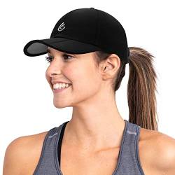 Gisdanchz Basecap Herren Damen Sport Cap Performance Baseball Caps für Damen Herren Laufkappe Laufen Tennis Golf Cap Uv-Schutz-Kappe Running Cap Herren Damen Sommer Cappy Männer Cap, Schwarz von Gisdanchz