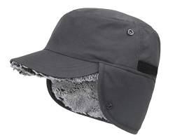 Gisdanchz Basecap Winter Cap Herren Wintermütze Damen Winterkappe Arbeitsmütze Schirmmütze Army Baseball Cap Wolle Mützen Hut Ohren Ohrenschützer Ohrwärmer Warme Mütze Mit Ohrenklappen Grau von Gisdanchz