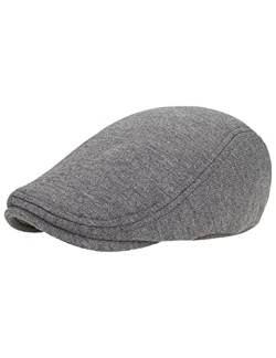 Gisdanchz Baumwolle Schiebermütze Schirmmütze Schiebermützen Flatcap Herren Flat Cap Gatsby Newsboy Hat Dunkelgrau von Gisdanchz