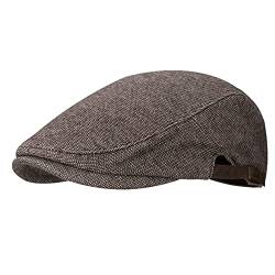 Gisdanchz Chemiefaser Winter Mütze Schirmmütze Herren Damen Flatcap Baskenmütze Angenehm Warm Retro Mützen Wintermütze Kleiderzubehör Ivy Driving Caps Newsboy Cap Braun von Gisdanchz