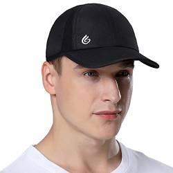 Gisdanchz Laufmütze Herren Damen, Basecap Herren Damen Lauf Golf Running Tennis Cap, Baseball Cap Herren Kappe Base Cap, Schirmmütze Herren Damen Caps Sommer Cappy Männer Frauen, Schwarz/Weiß, M von Gisdanchz