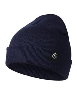 Gisdanchz Mütze Herren Damen Winter Strickmütze Beanie Mützen Damenmützen Wintermütze Strickmütze Strickmützen Für Damen Herren, Dunkelblau von Gisdanchz