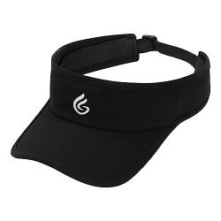 Gisdanchz Sun Visor Damen Schirmmütze Sonnenschild Sonnenkappe Damen Visor Cap Herren Sonnenvisier Tennis Kappe Visoren für Damen Herren Cappy Damen Sommer Sonnenschutz für Kopf Damen, Schwarz von Gisdanchz