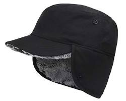 Gisdanchz Warme Mütze Mit Ohrenklappen Basecap Winter Cap Herren Wintermütze Damen Winterkappe Arbeitsmütze Schirmmütze Army Baseball Wolle Mützen Hut Ohren Ohrenschützer Ohrwärmer Schwarz von Gisdanchz