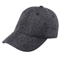 Gisdanchz Winter Baseball Cap Herren Warm Wolle Basecap Damen Männer Mütze Kappen Mütze Herren Winter Kurzem Visier Warme Wintermütze Baseballcap Kappe Herren Cap Schirmmütze Damen Dunkelgrau von Gisdanchz