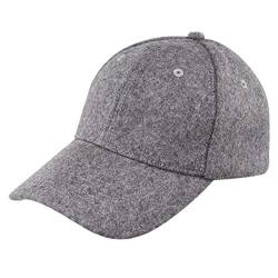 Gisdanchz Winter Basecap Herren Warm Wolle Baseball Cap Damen Kappe Herren Cap Schirmmütze Damen Männer Mütze Kappen Mütze Herren Winter Warme Wintermütze Baseballcap Hellgrau von Gisdanchz