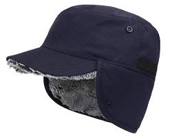 Gisdanchz Winterkappe Arbeitsmütze Schirmmütze Army Baseball Cap Wolle Mützen Hut Ohren Ohrenschützer Ohrwärmer Warme Mütze Mit Ohrenklappen Basecap Winter Cap Herren Wintermütze Damen Marine von Gisdanchz