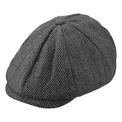 Gisdanchz Wool Winter Mütze Tweed Schirmmütze Herren Damen Flatcap Baskenmütze Angenehm Warm Retro Mützen Wintermütze Kleiderzubehör Newsboy Cap Ivy Driving Caps Schwarz L von Gisdanchz