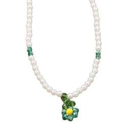 Gissroys Böhmische Halskette Perlen Blume Halskette Sommer Hawaii Strand Halskette Schmuck Geeignet Für Damen Und Mädchen Halsketten Für Frauen von Gissroys