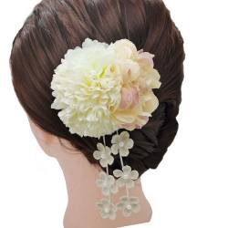 Hortensien-Haarnadel für Damen, Stoffblumen-Haarspange, Kamm und Haarnadel, rutschfeste Haarspangen, elegante Haardekoration, Haar für Frauen und Mädchen von Gissroys
