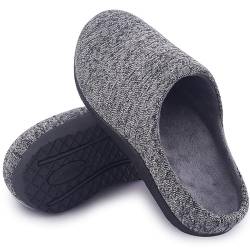 Git-up Orthopädische Hausschuhe für Damen Herren Slip On Hausschuhe mit Senkfußeinlage Rutschfest Gummi Sohle Arch Support Slippers, Plattfüße, Plantar Fasciitis, Fußschmerzen, Grau 43 von Git-up