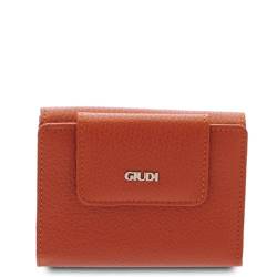 Giudi ® - Damengeldbörse aus Kalbsleder, Echtleder, Münzfach, Kartenhalter Made in Italy - 6911/LGP/AE, gebrannt von Giudi