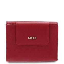 Giudi ® - Damengeldbörse aus Kalbsleder, Echtleder, Münzfach, Kartenhalter Made in Italy - 6911/LGP/AE, rot von Giudi