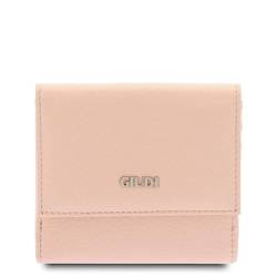 Giudi ® - Damengeldbörse aus Kalbsleder, Echtleder, Münzfach, Kartenhalter Made in Italy - 7323/NOBA/LGP/AE, Blassrosa, 9,50 x 10,50 x 3,40 cm von Giudi