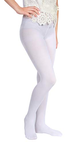 Giulia Mädchen Strumpfhose 80 Den Weiß (Bianco) 104-110 von Giulia