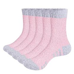 GiveGift Kuschelsocken Damen Plüschsocken Bettsocken Dicke Warme Plüsch Kuschel Flauschige Socken Bunt für Frauen Fuzzy Fluffy Socks 39-43,5 paar von GiveGift