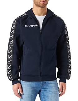 Givova Unisex Sweatshirt Full Zip Band, Blau, 3XL von Givova