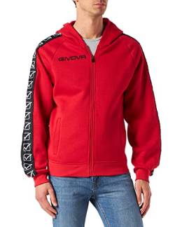 Givova Unisex Sweatshirt Full Zip Band, Rot, M, M von Givova