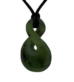 Nephrite Jade/Greenstone Pounamu gedreht Kettenanhänger aus Neuseeland von Giwi Paua