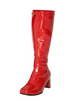 Gizelle Damen Gogo Boots Kniehohe Stiefel, rot, 40.5 EU von Gizelle
