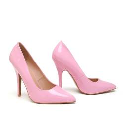 Gizelle Damen Spitze Pumps, Rosa Lackierung, 43 EU von Gizelle