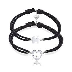 Magnetisches Pärchen Armband für verbundene Paare, Partnerarmbänder Herz Magnet Weihnachten Geschenke für Herren und Damen von Gkmamrg