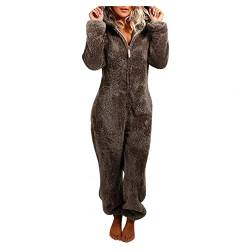 Einteiler Overall Anzug Flauschig Jumpsuit Kuschelig Weich Onesies Plüsch Loungewear Baumwollefleecejacke Weihnachten Geschenke Geschenk für die Familie S-5XL von Gkojhj