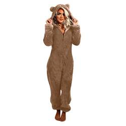 Einteiler Overall Anzug Flauschig Jumpsuit Kuschelig Weich Onesies Plüsch Loungewear Baumwollefleecejacke Weihnachten Geschenke Geschenk für die Familie S-5XL von Gkojhj