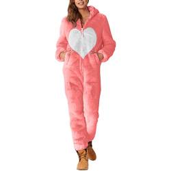 Einteiler Overall Anzug Flauschig Jumpsuit Kuschelig Weich Onesies Plüsch Loungewear Baumwollefleecejacke Weihnachten Geschenke Geschenk für die Familie von Gkojhj