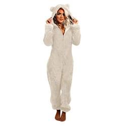 Einteiler Overall Anzug Flauschig Jumpsuit Kuschelig Weich Onesies Plüsch Loungewear Baumwollefleecejacke Weihnachten Geschenke Geschenk für die Familie von Gkojhj