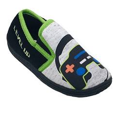 Jungen Gaming Game Full Slipper Grau Größe 38-38, grau, 33 EU von GladRags