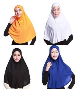 GladThink 4 X Full Cover Frauen Muslim Hijab Caps Islamische Schals Set No.9 von GladThink