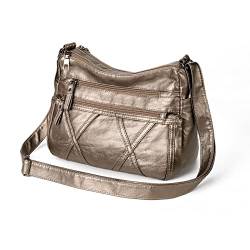 Gladdon Handtaschen für Frauen, mehrere Taschen, lässige Crossbody-Taschen, wasserdichte Geldbörse und Umhängetaschen, leicht Kuriertaschen für den täglichen Gebrauch, bronze von Gladdon