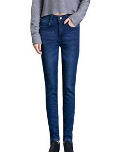 GladiolusA Damen Push Up Jeanshose Winter Hohe Taille Thermo Jeans Leggings Denim Hosen Freizeit Leggins Große Größe 3077Blau 29 von GladiolusA