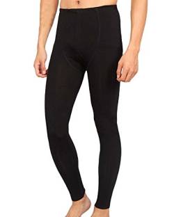 GladiolusA Herren Lange Unterhose Thermo Unterwäsche Warme Tights Leggings Unterteile Schwarz 5XL von GladiolusA