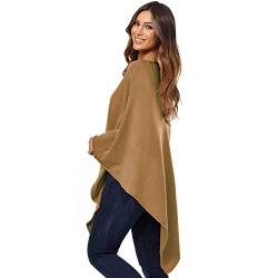 Glamexx24 Damen Elegante Poncho Strick Pullover Strick Jacke von Glamexx24