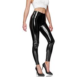 Glamexx24 Damen Kunstleder High Waist Leggings Skinny Hose Leder-Optik Treggings von Glamexx24