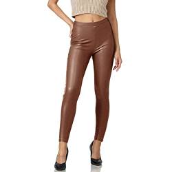 Glamexx24 Damen Kunstleder High Waist Leggings Skinny Hose Leder-Optik Treggings von Glamexx24