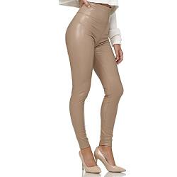 Glamexx24 Damen Kunstleder High Waist Leggings Skinny Hose Leder-Optik Treggings von Glamexx24