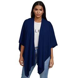 Glamexx24 Damen Poncho Schal Cashmere Feeling Strick Cape Cardigan XXL Umhängetuch Made in Italy von Glamexx24