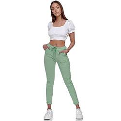 Glamexx24 Damen Stretch Boyfriend Hose 9/10 Casual Capri Hose mit Taschen Freizeithose Made in Italy von Glamexx24