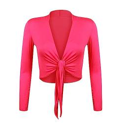 Glamexx24 Damen elegante Bolero Jäckchen Langarm Achselzucken Strickjacke BL0001, Aprikosa, Gr.- S/M von Glamexx24