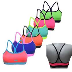 Glamexx24 Mädchen Bustier 6er Pack Klassiche BHS Underwear Sport Bra Seamless Kinder Unterwäsche Trägertop von Glamexx24