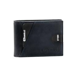 Glamicci Echte handgefertigte Geldbörse aus Leder mit Geldklammer | schlanke Brieftasche für Damen und Herren | RFID-blockierender Kartenhalter aus Leder | minimalistische Brieftasche (RGTW1RB), von Glamicci