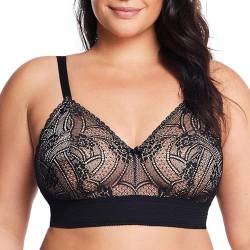 Glamorise Große Größen Plusgröße Bramour Gramercy Spitzen-Bralette de Luxe ohne Bügel Nr. 7012 von Glamorise