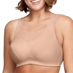 Große Größen Plusgröße Bustier Sport-BH mit bestem Halt ohne Bügel Nr. 1066, Haut, 100I von Glamorise