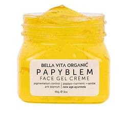 Glamorous Hub Bella Vita Organic Papyblem Pigmentation Blemish Cream Gel zur Fleckenentfernung, Aufhellung und Aufhellung mit Papaya & Safran, 85 Gramm von Glamorous Hub